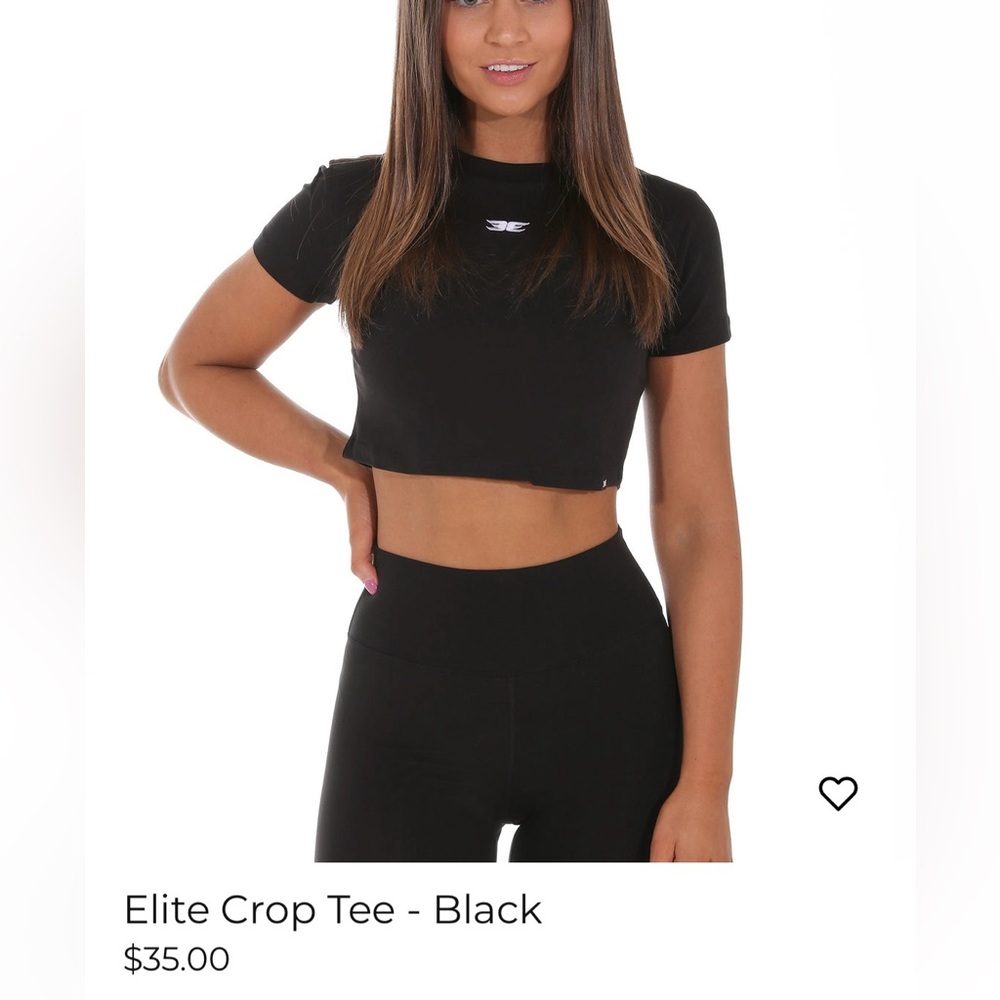Elite crop top - black